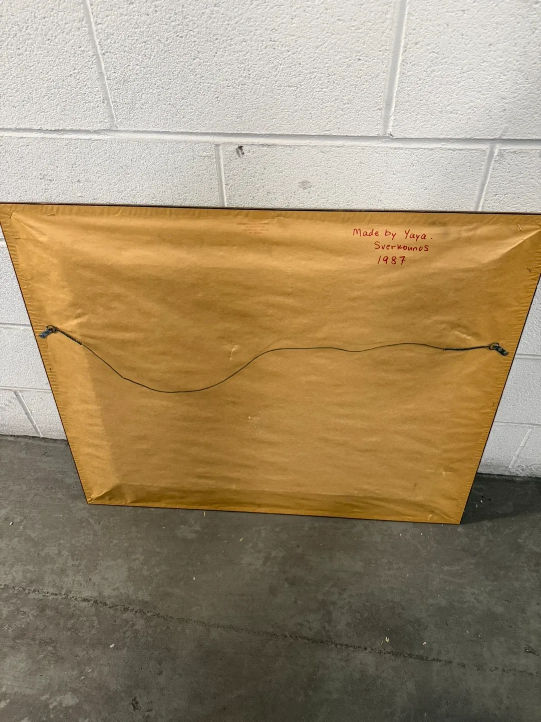 Vintage Antique Needlework Art with Solid Gold Wood Frame image indicator(4)