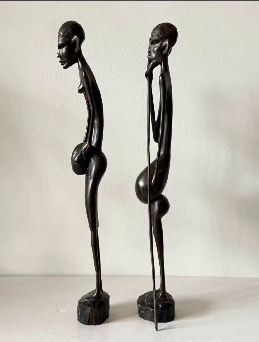 Wooden African Figurines - Set of 3 image indicator(3)