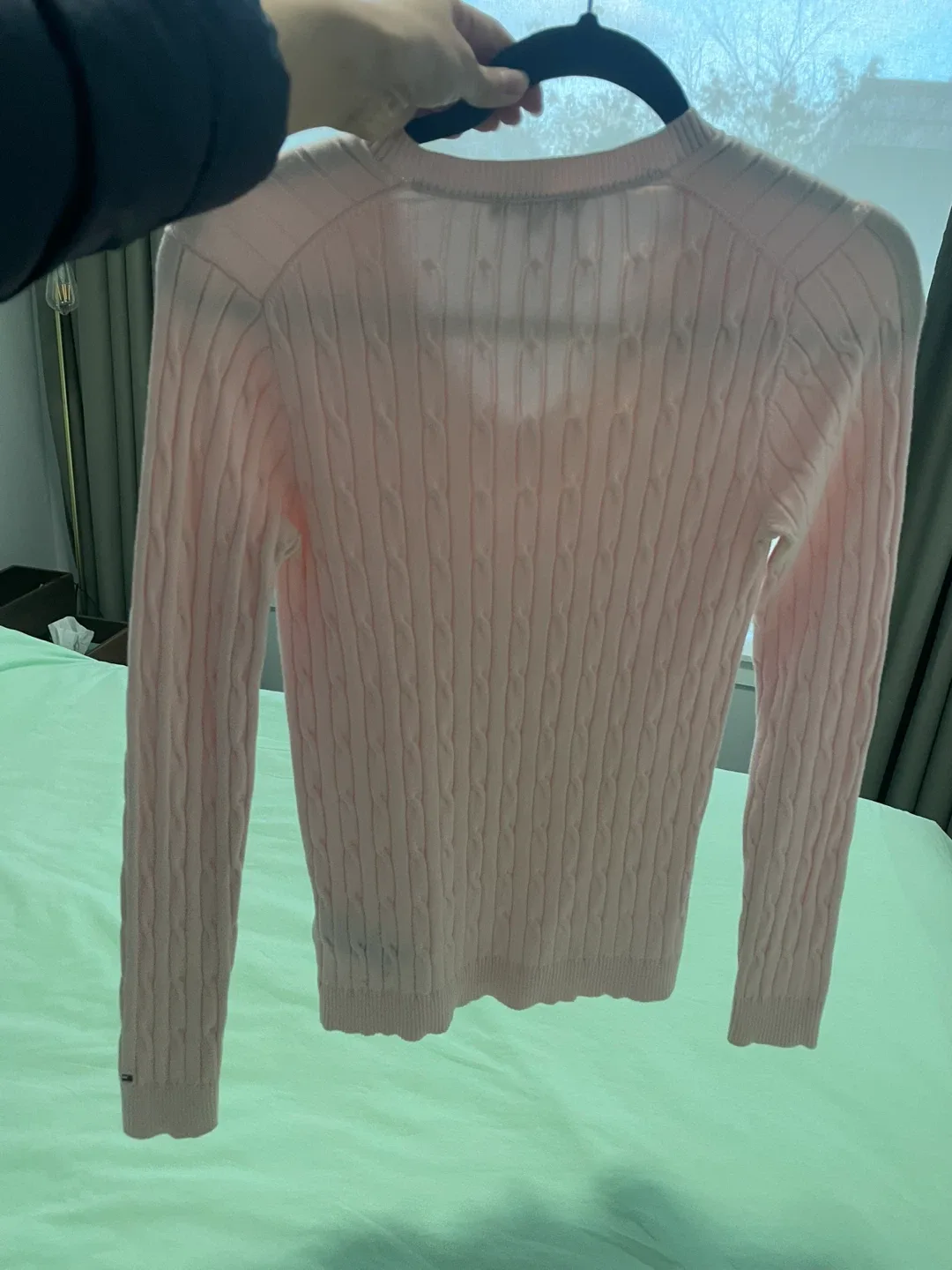Tommy Hilfiger Pink Cable Knit Sweater - XS image indicator(2)