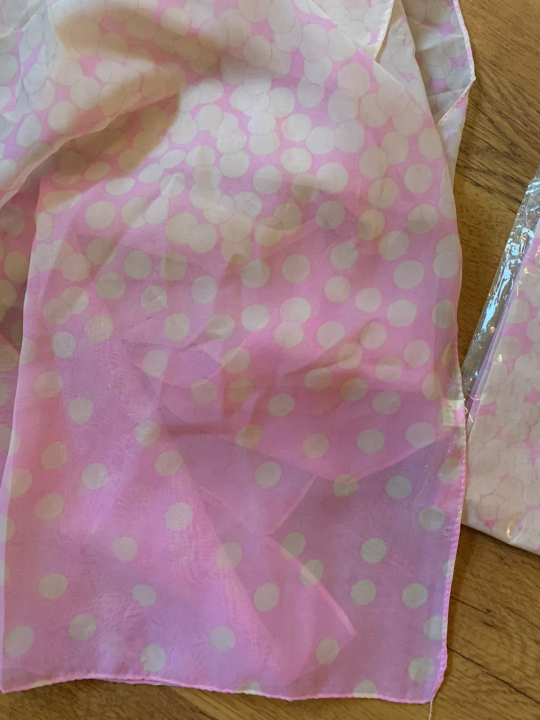 2 Pink silky Floral Scarves - one New in Package image indicator(2)