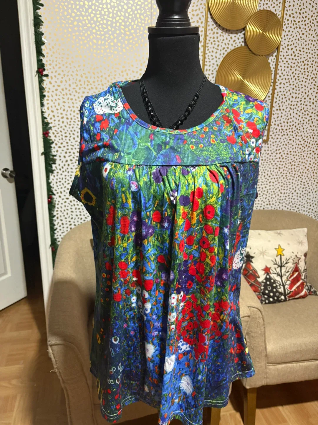 Floral Sleeveless Top - Size XL