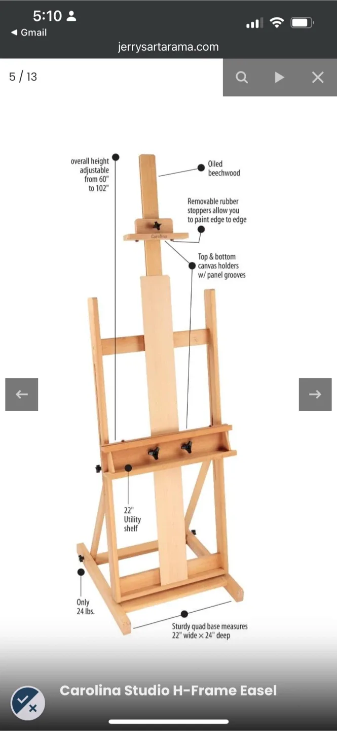 Carolina Studio H-Frame Easel image indicator(5)