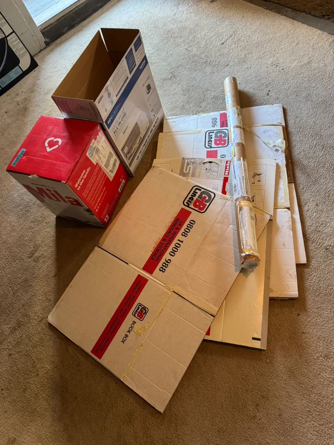 Moving Boxes: Brother Printer Box, Mila Box & More