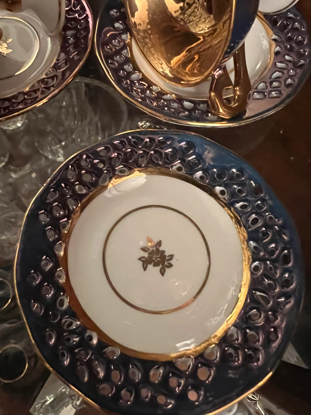 Fine Porcelain Tea Cup and Saucer Set of 6 - photo 4