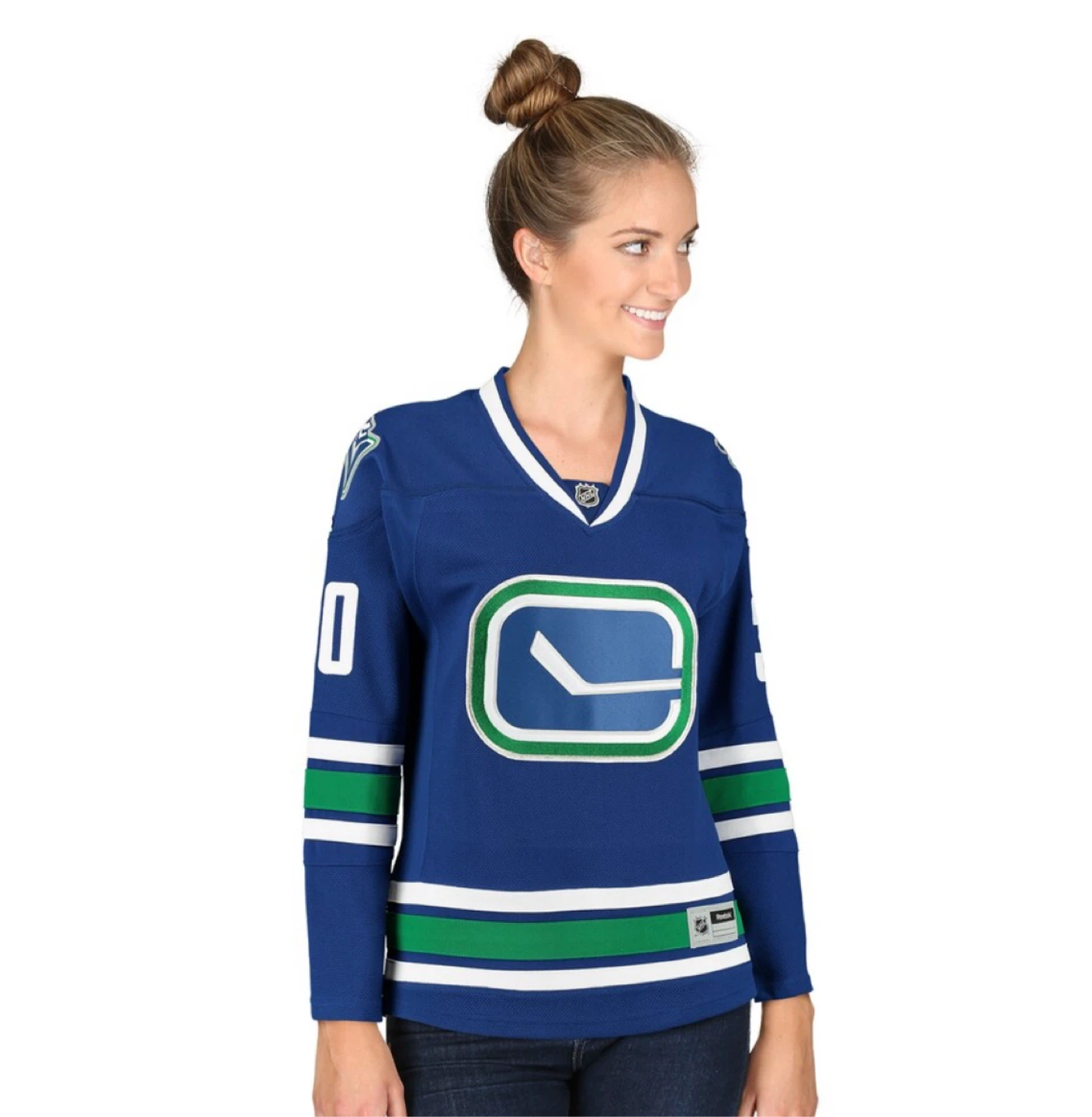 NEW! VANCOUVER CANUCKS WOMENS REEBOK PREMIER THIRD JERSEY