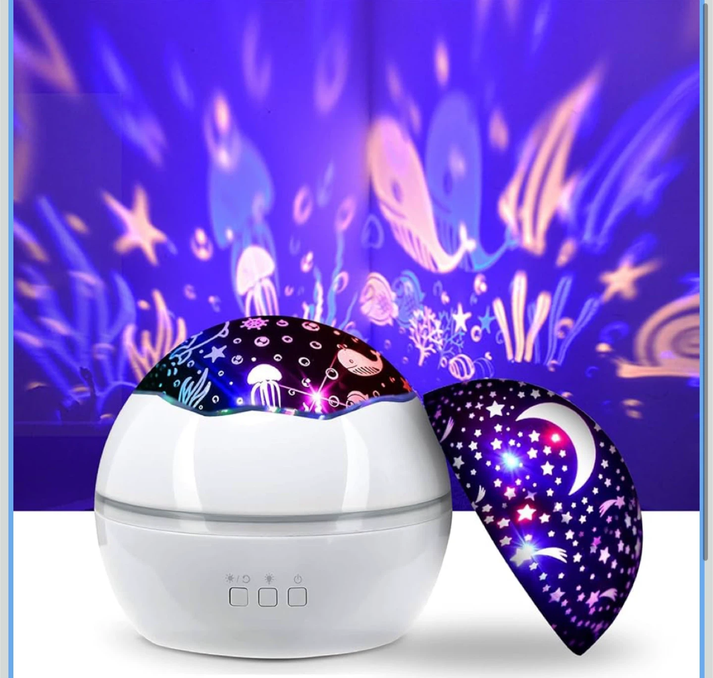 White Star Projector Night Light - photo 4
