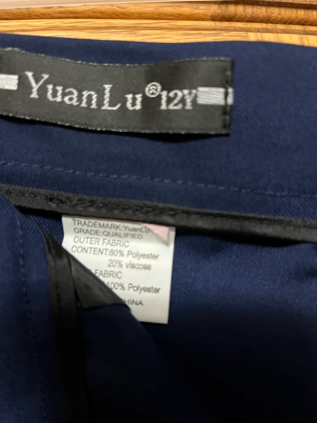 YuanLu Navy Blue 12Y Suit Set