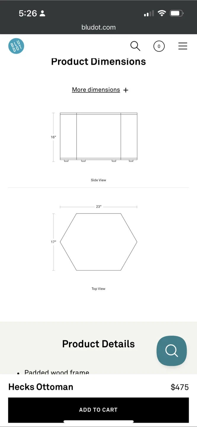 Blu Dot Hecks Ottoman - Terracotta image indicator(4)