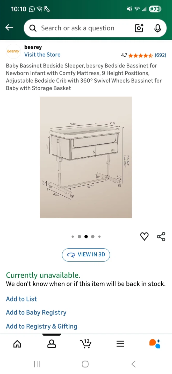 Besrey Baby Bassinet Bedside Sleeper - photo 3