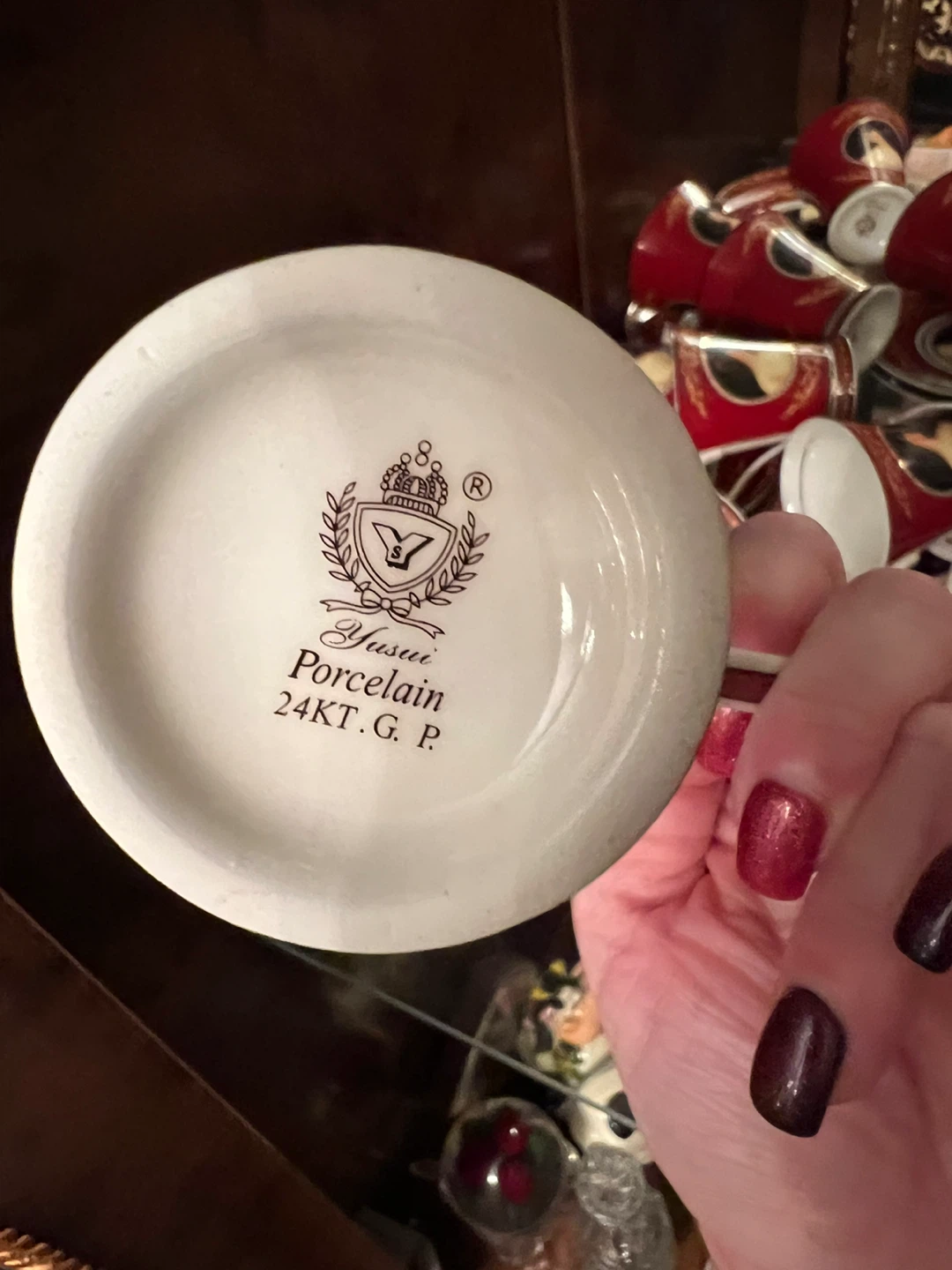 Yusuf Porcelain 24KT. G. P. Cup and Saucer Set - photo 3