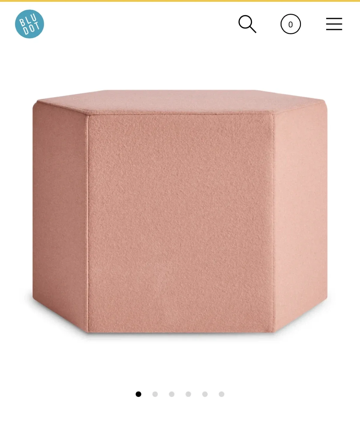 Blu Dot Hecks Ottoman - Terracotta