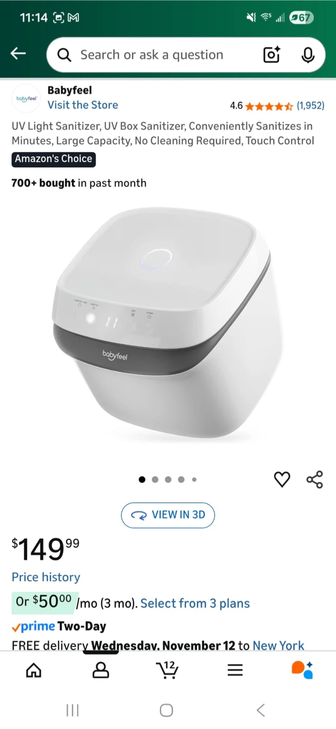 Babyfeel UV Light Sanitizer Box
