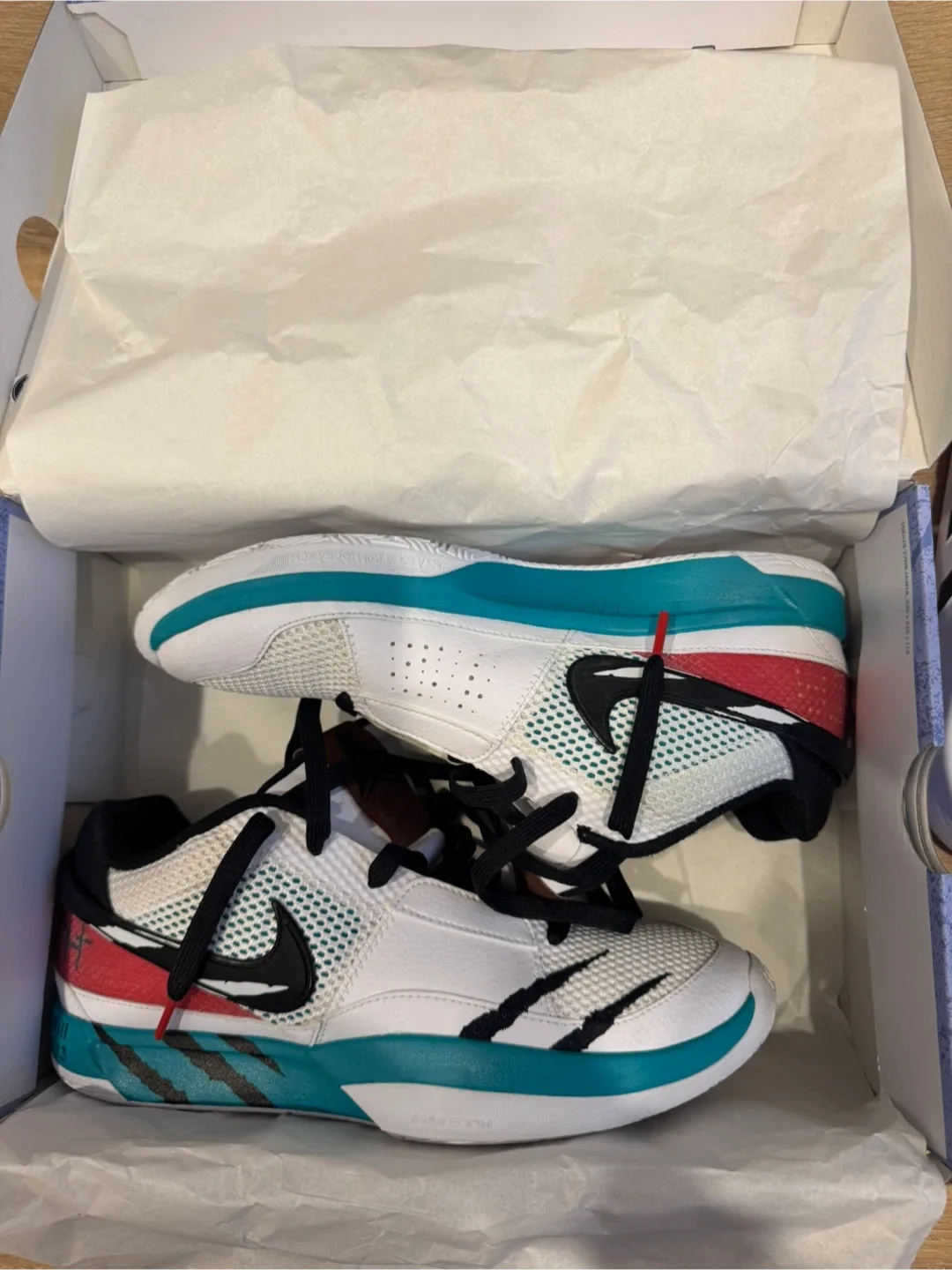 Nike JA 1 Scratch White/Black/Turbo Green - Size 8.5