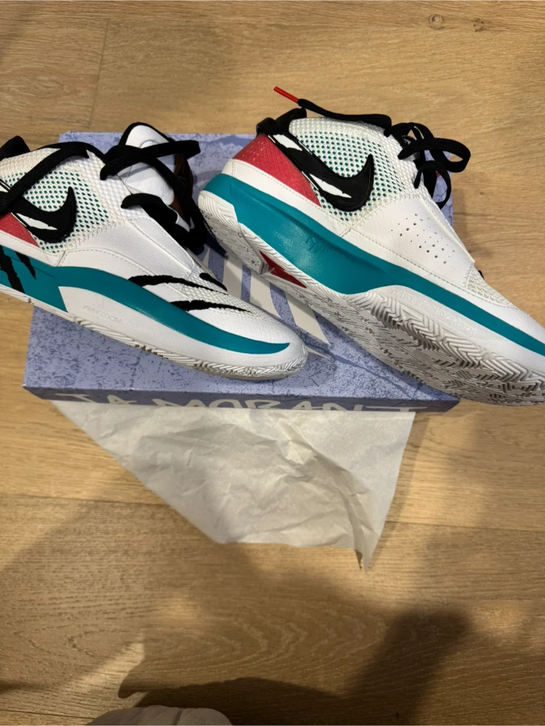 Nike JA 1 Scratch White/Black/Turbo Green - Size 8.5 image indicator(2)