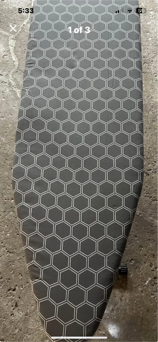 Ironing Board - Grey Hexagon Pattern