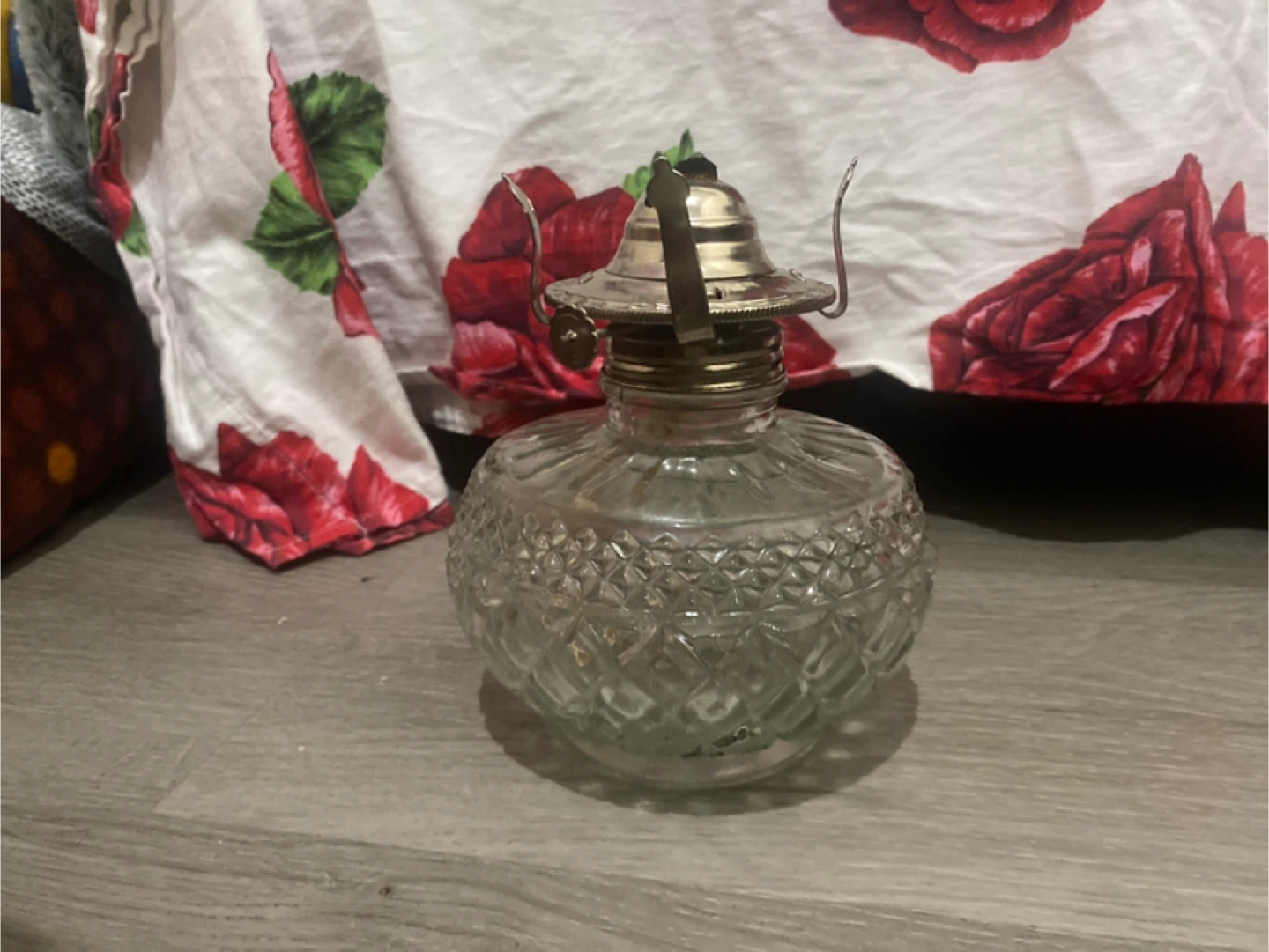 Vintage Glass Oil Lamp