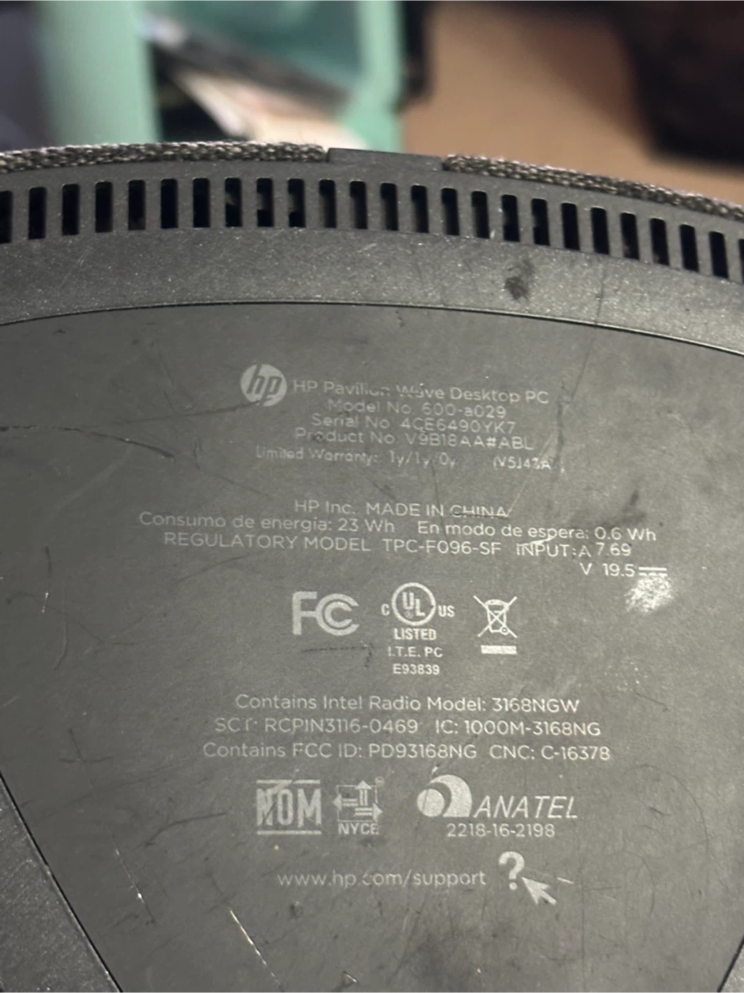 HP Pavilion Wave Desktop PC 600-a029 - photo 3