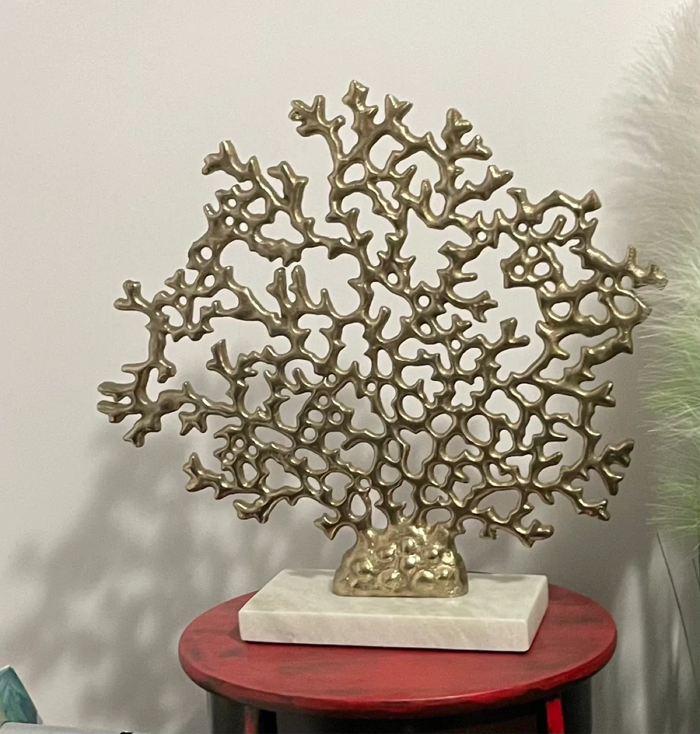 Gold Coral Sculpture