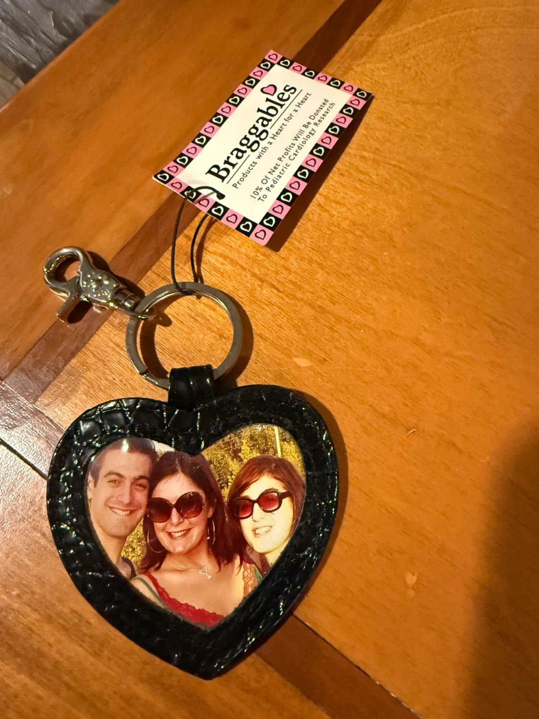 Braggables Heart Photo Keychain