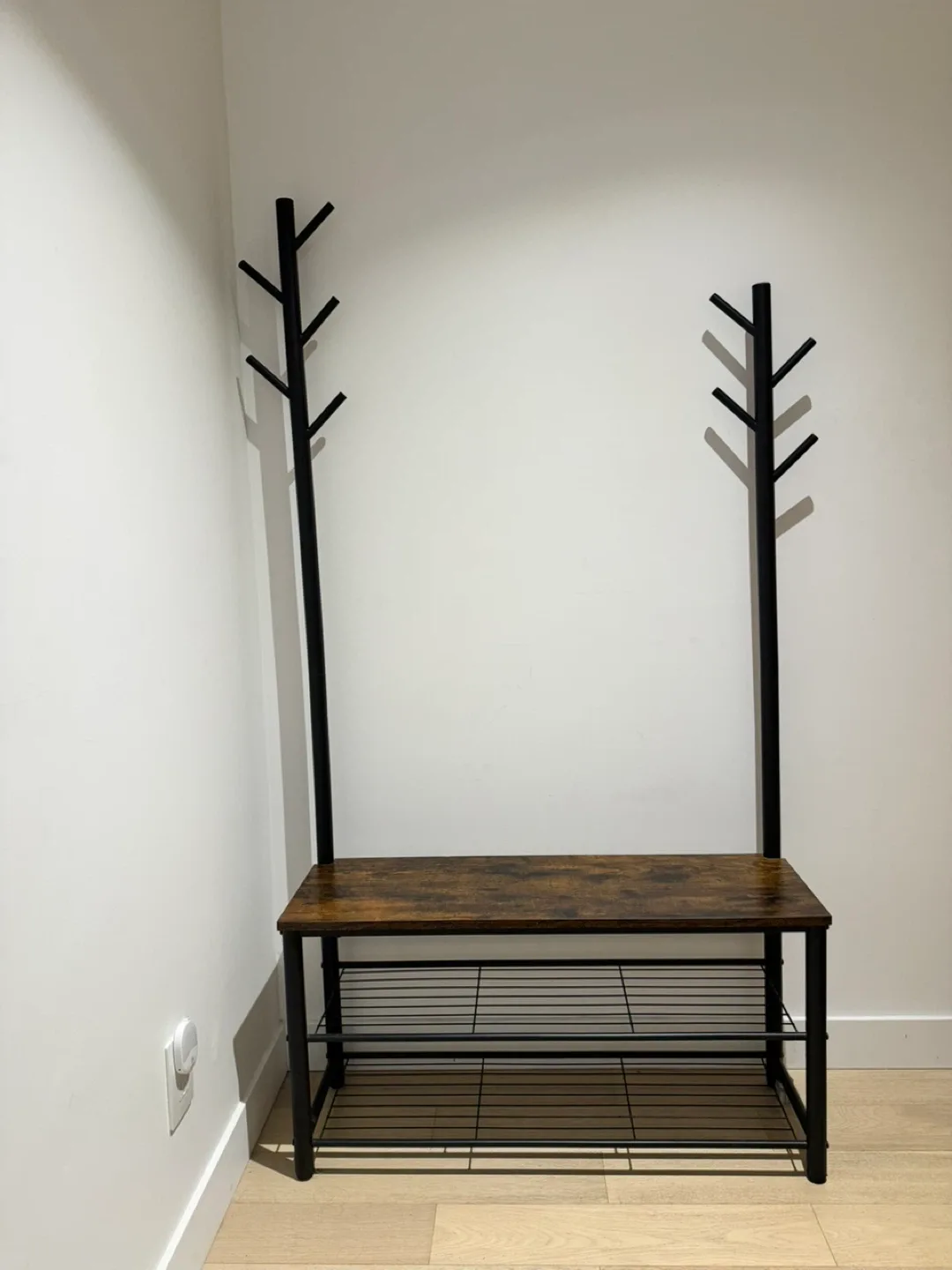Entryway Hall Tree with Bench & Shoe Rack
