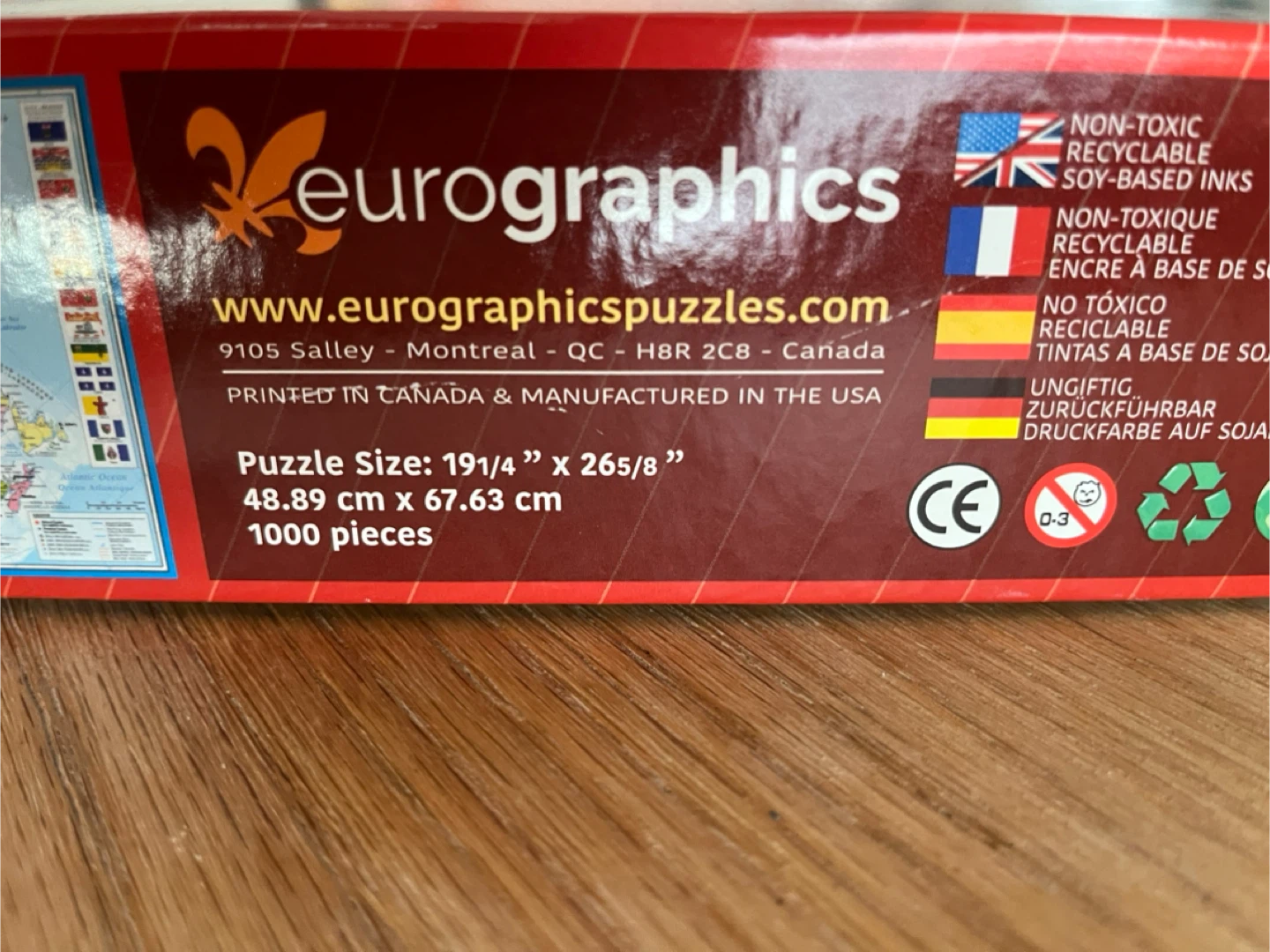 1000 Piece Puzzle Map of Canada - photo 2