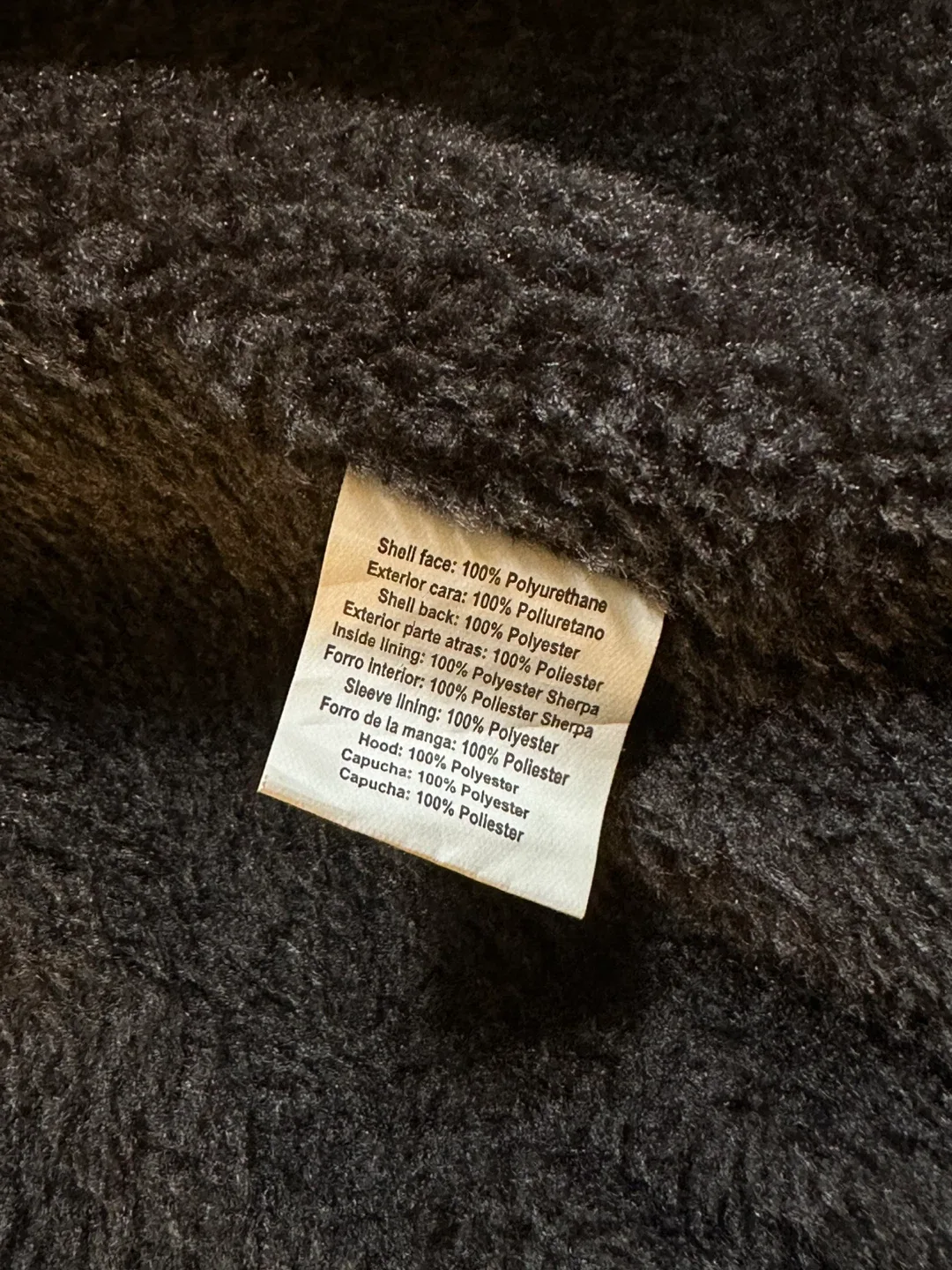 Men’s Brown Faux Leather Jacket - Size L image indicator(6)