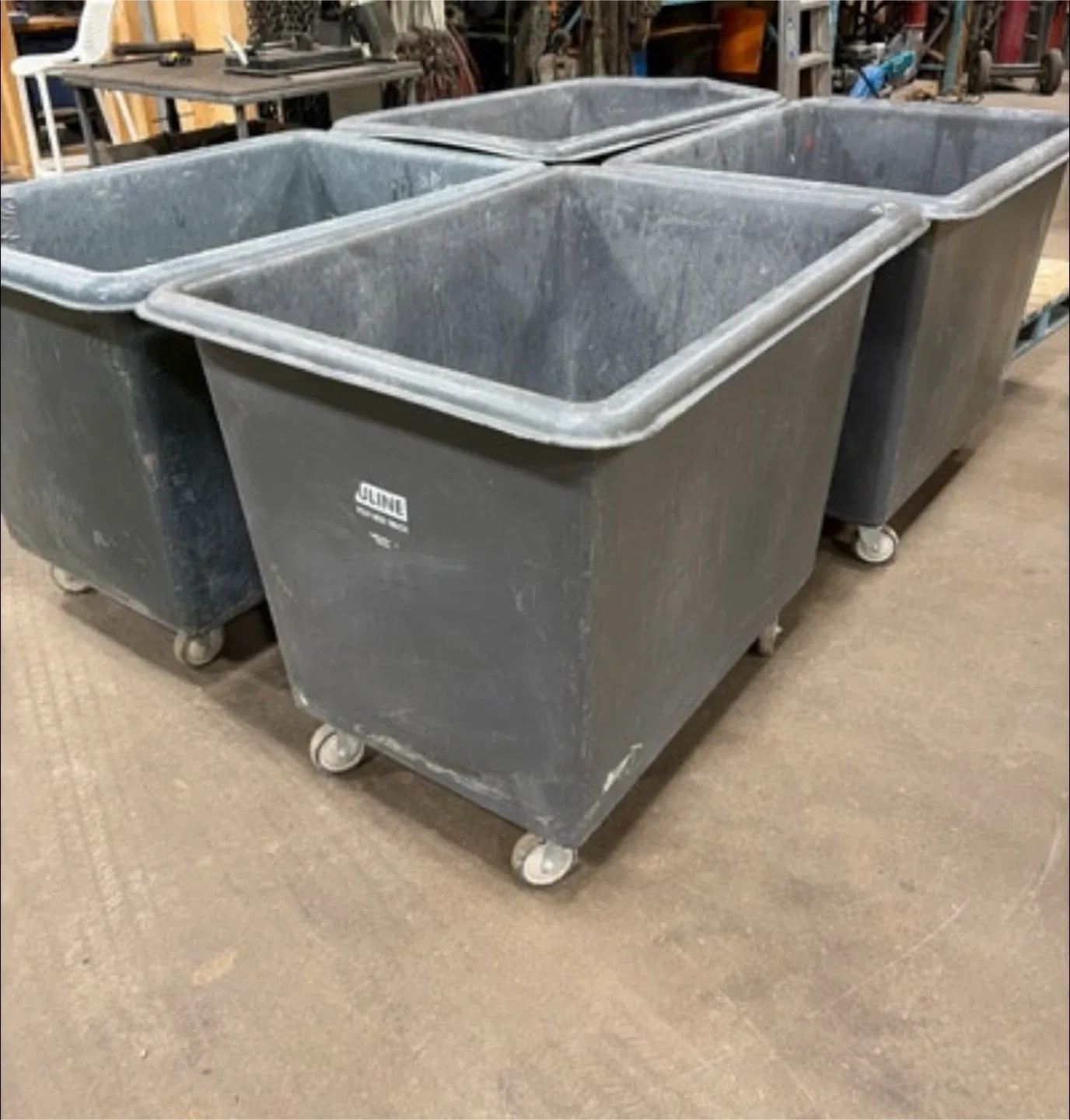 Uline Gray Mobile Tote