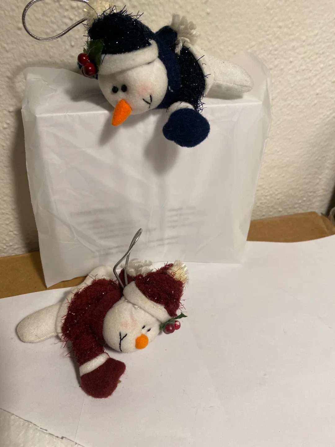 Snowman Christmas Ornaments - Set of 2