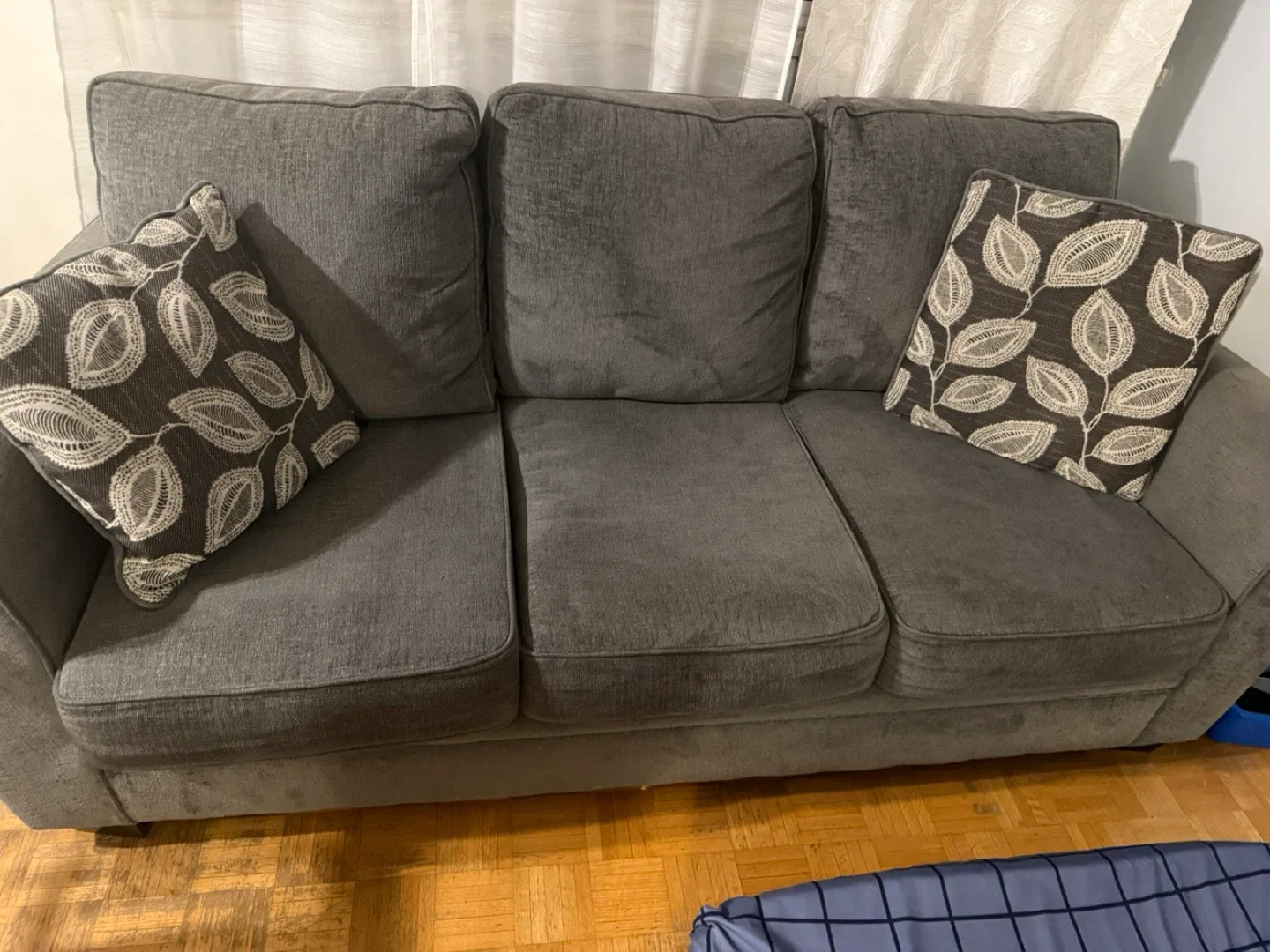 2 Grey sofa couches