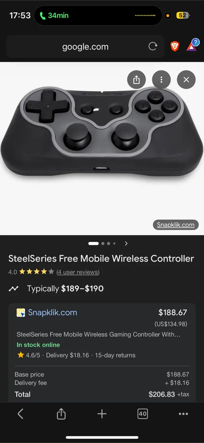 SteelSeries Free / Ion Mobile Wireless Controller image indicator(2)