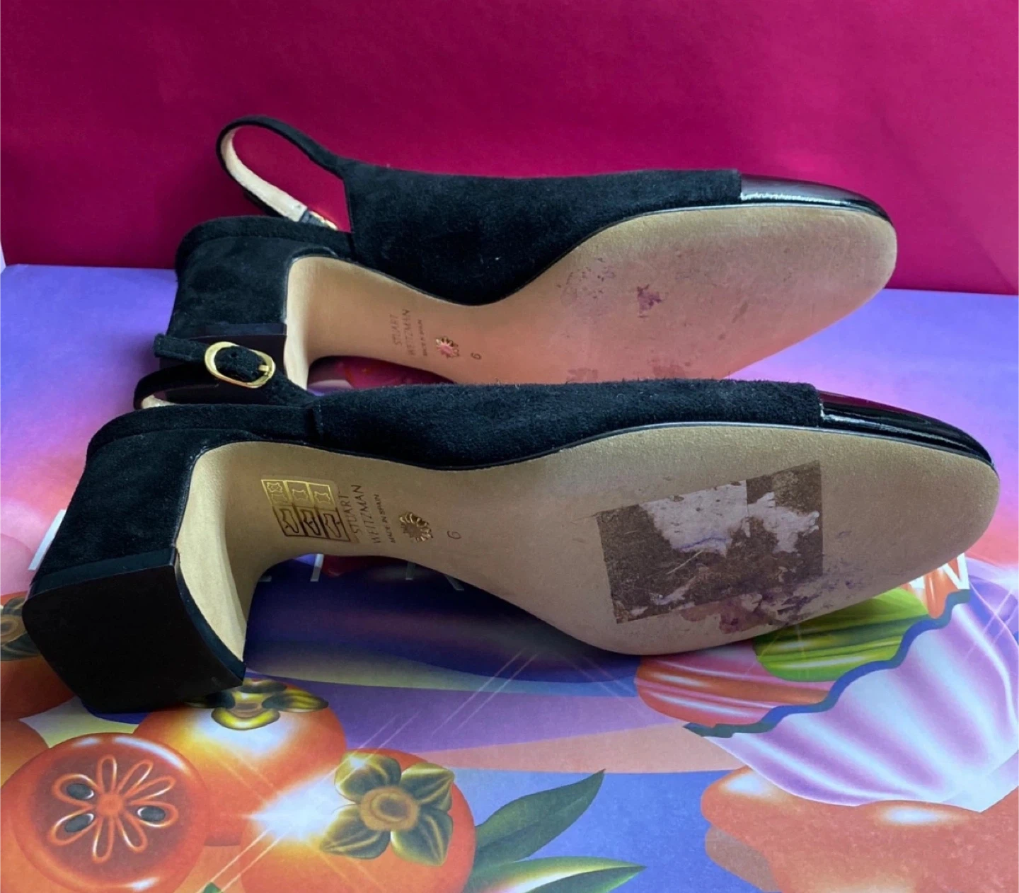 Stuart Weitzman Black Slingback Heels - Size 6 - photo 3