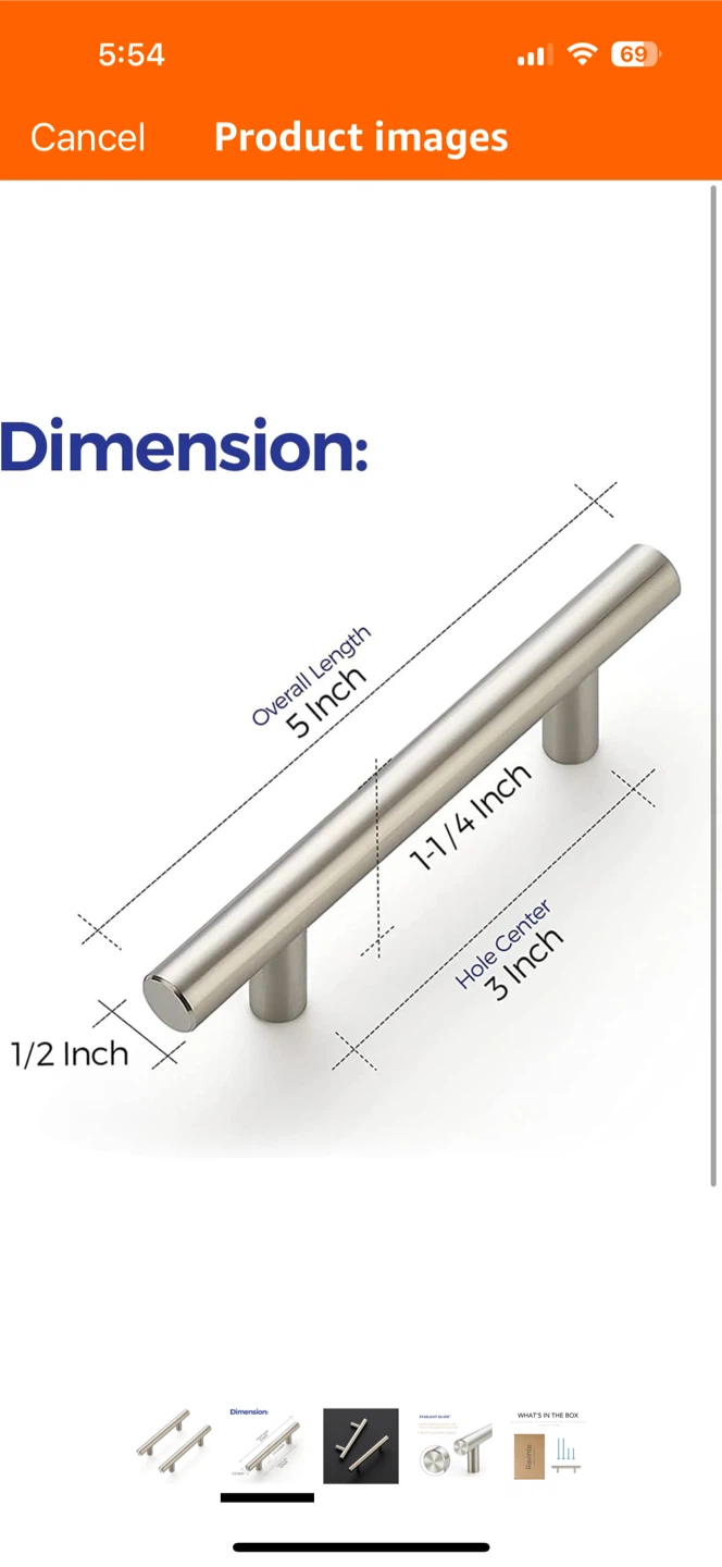 Starlight Silver Cabinet Pulls, 5 inch - photo 2