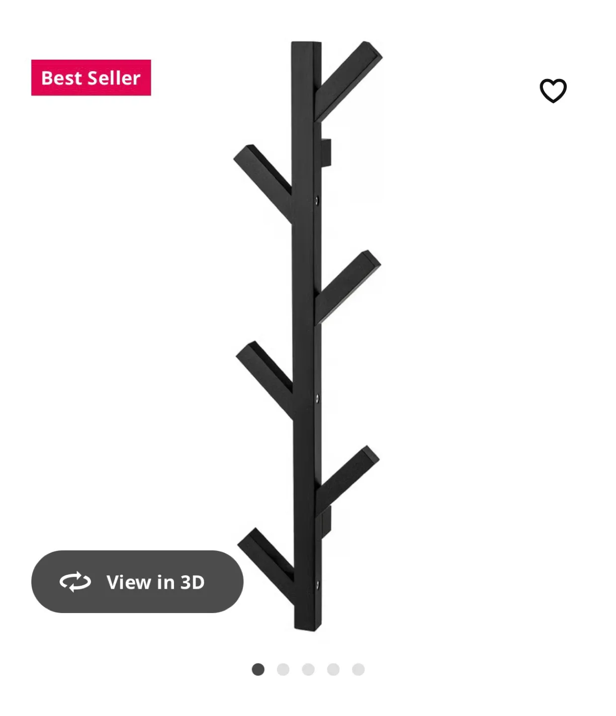 IKEA - TJUSIG coat hanger (new, black)