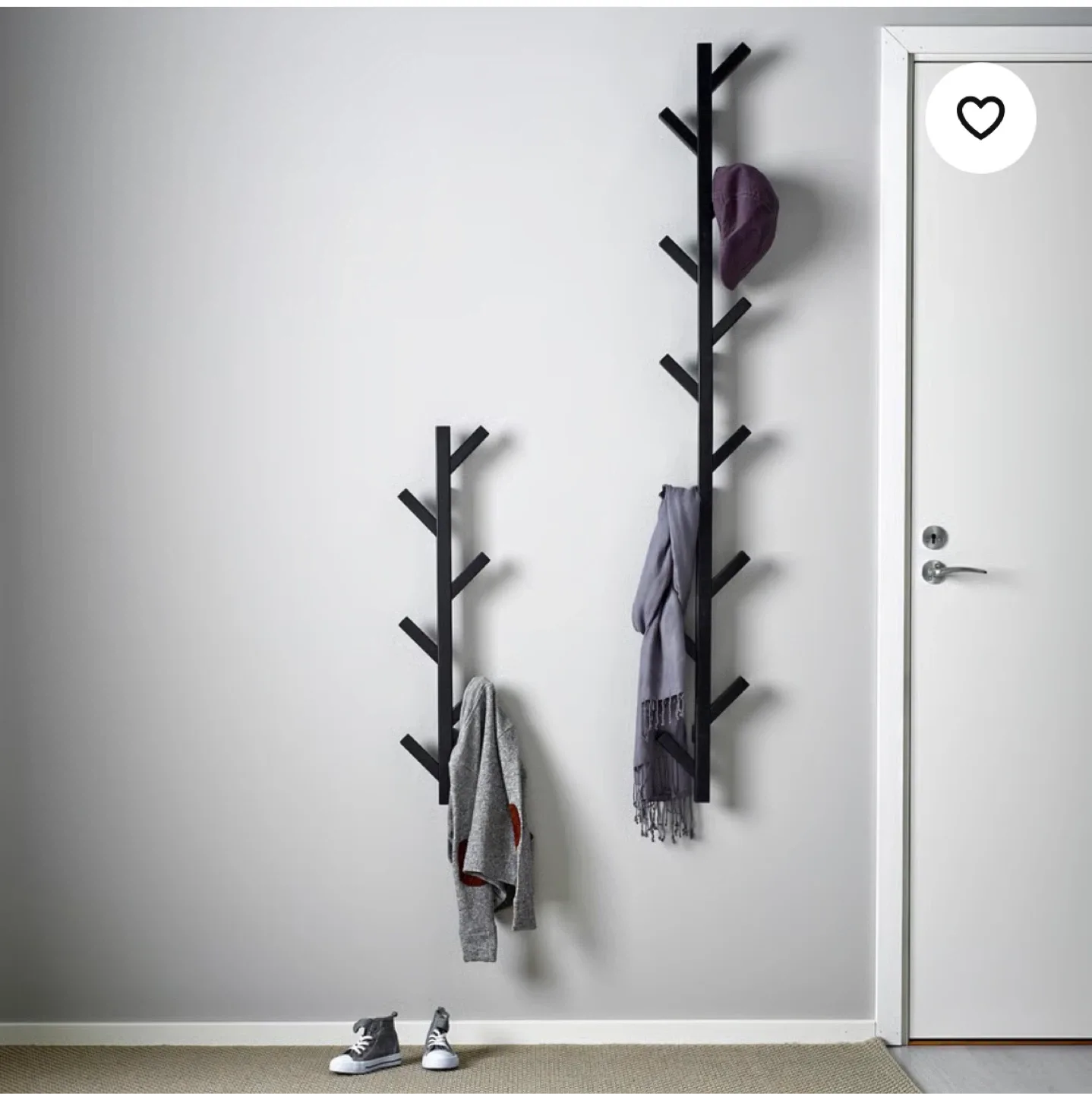 IKEA - TJUSIG coat hanger (new, black) image indicator(2)