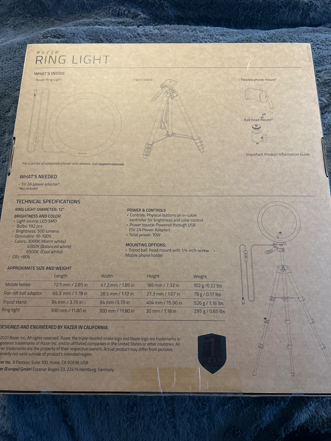 Razer Ring Light 12" USB LED - New in Box! - photo 2