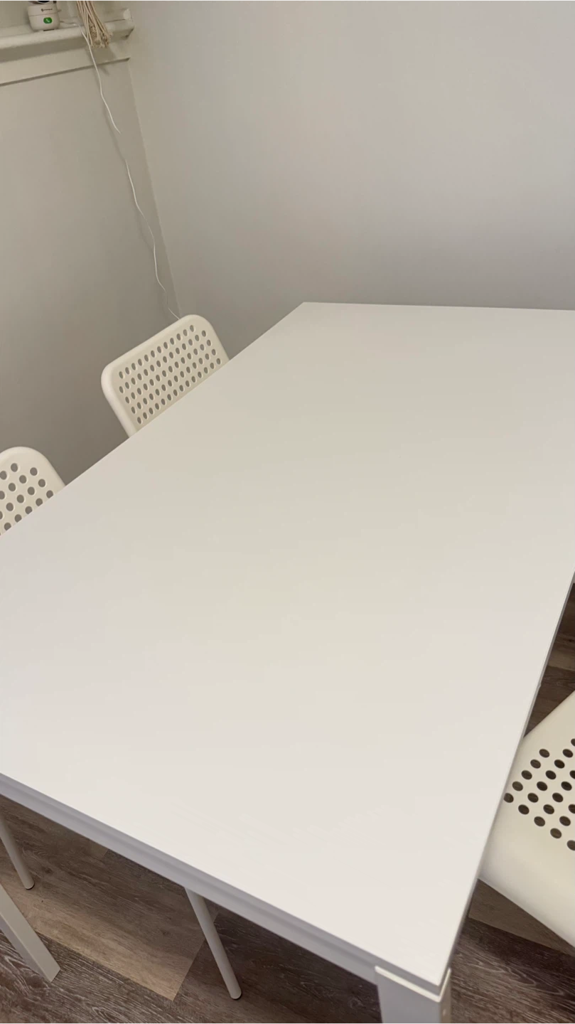 IKEA Dining Table and Chairs - White - photo 3