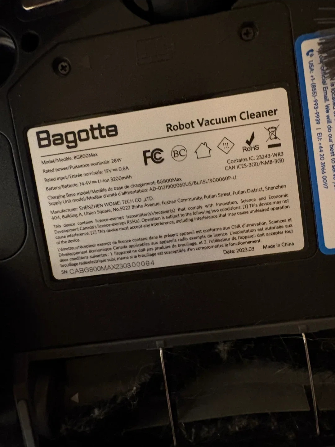 Bagotte BG800Max Robot Vacuum Cleaner image indicator(5)