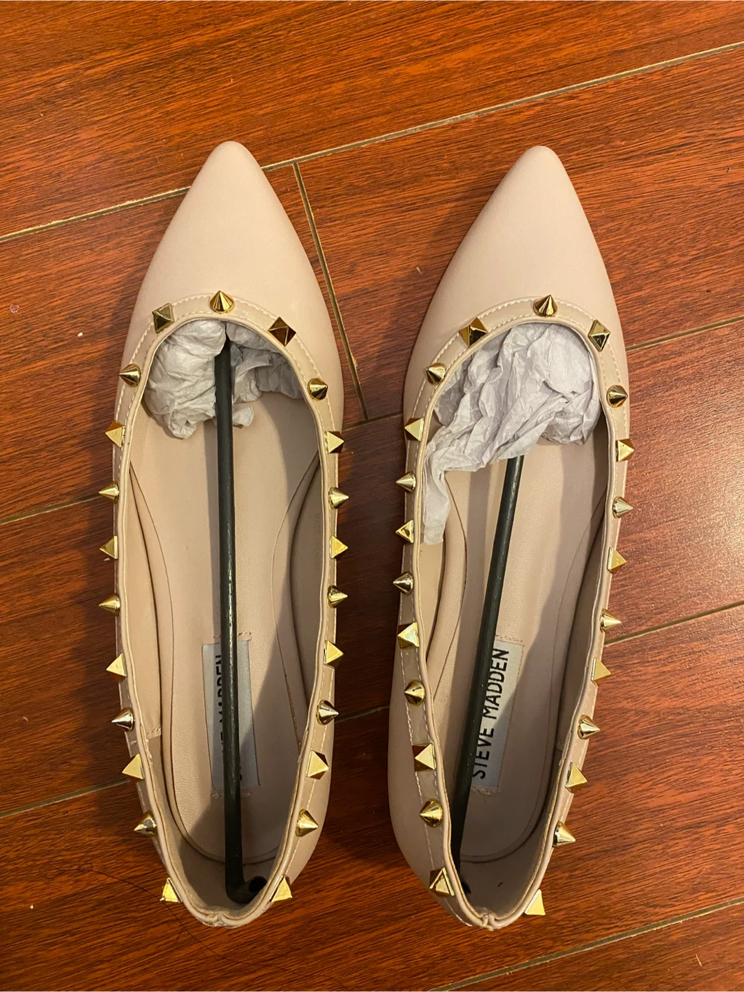 Brand New in-box- Steve Madden Studded Pointed Flats - Size 8