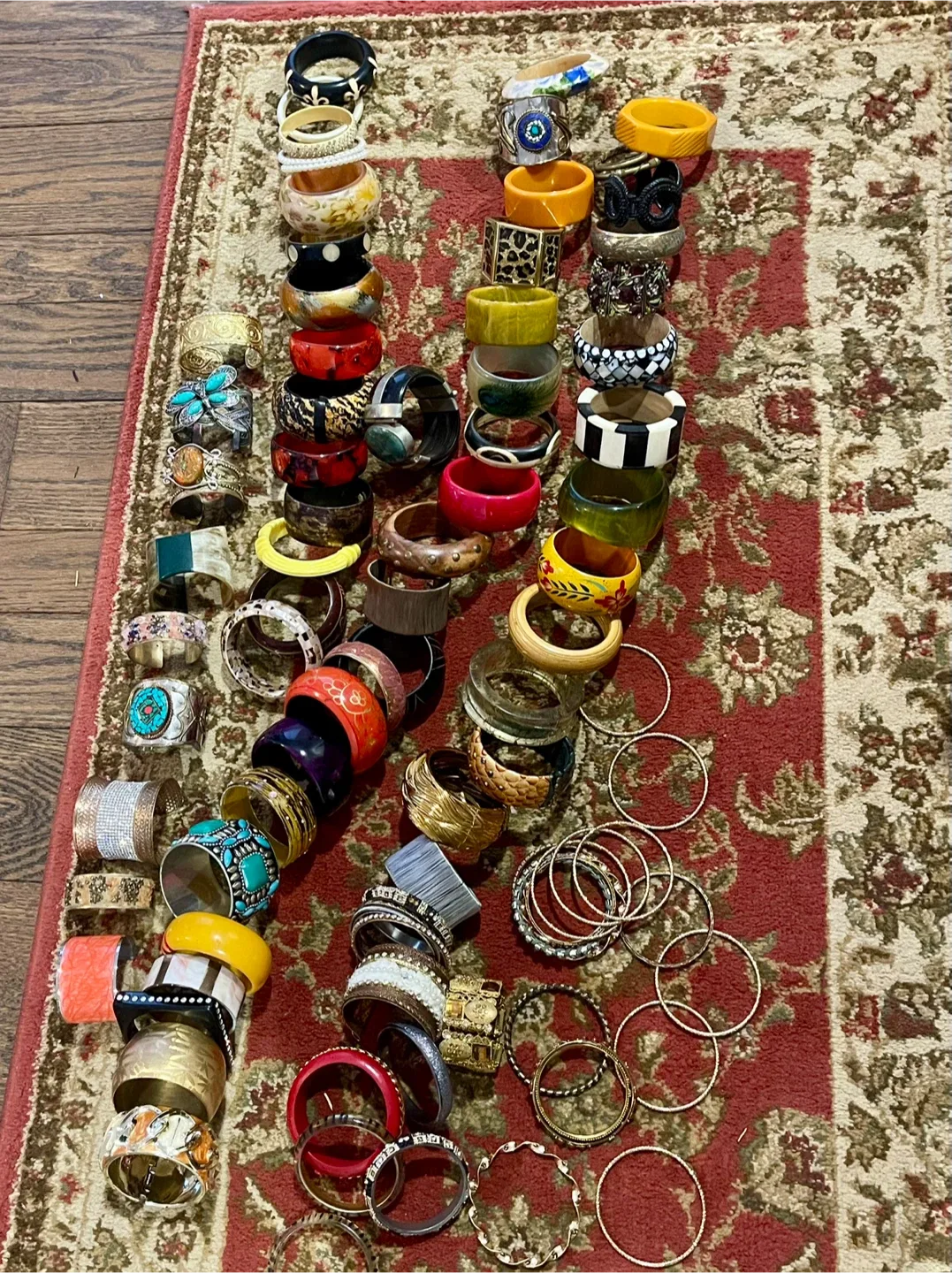 Vintage and various colours and style bangles