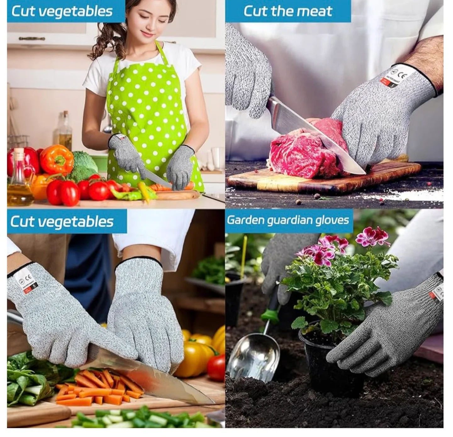 TOPTIE Cut Resistant Gloves - Size M image indicator(7)