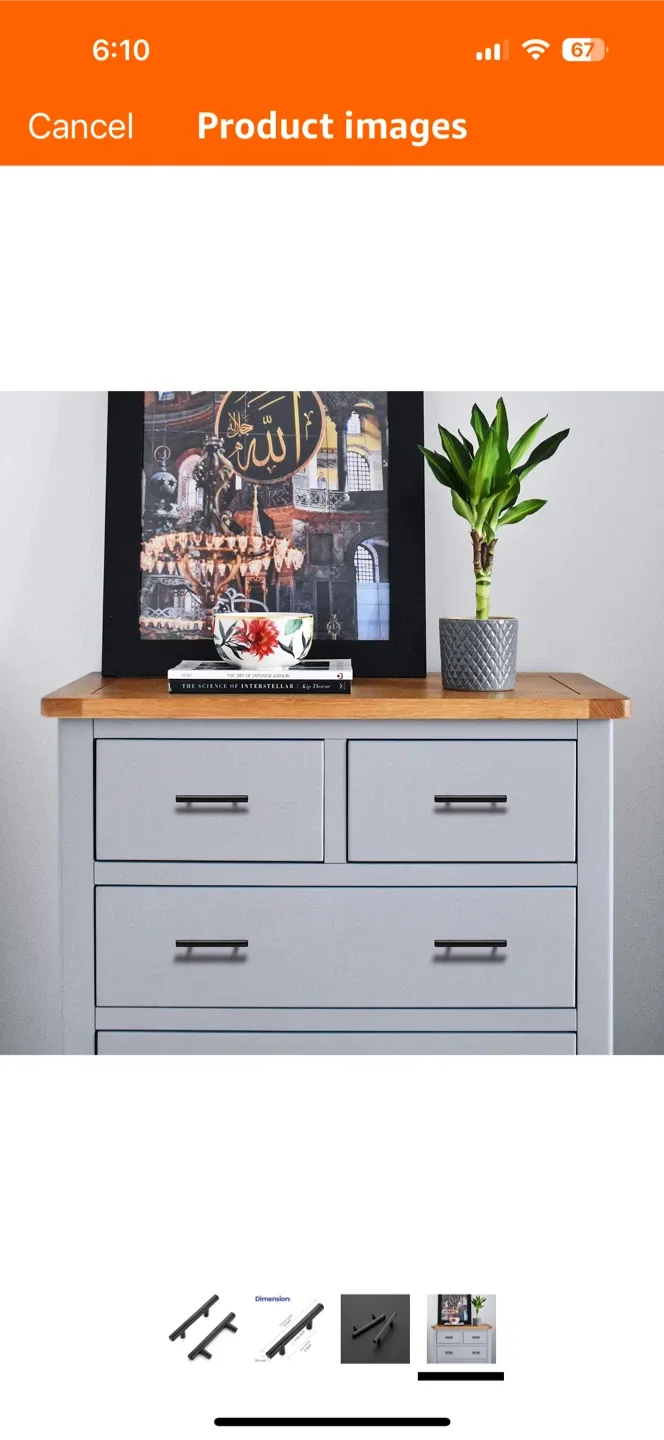 Black Cabinet Drawer Pulls, 5-inch image indicator(4)