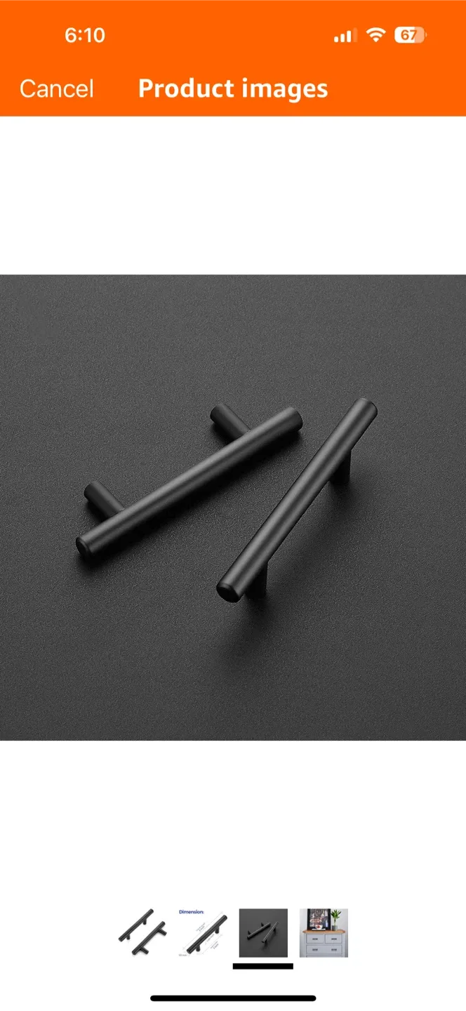 Black Cabinet Drawer Pulls, 5-inch image indicator(3)