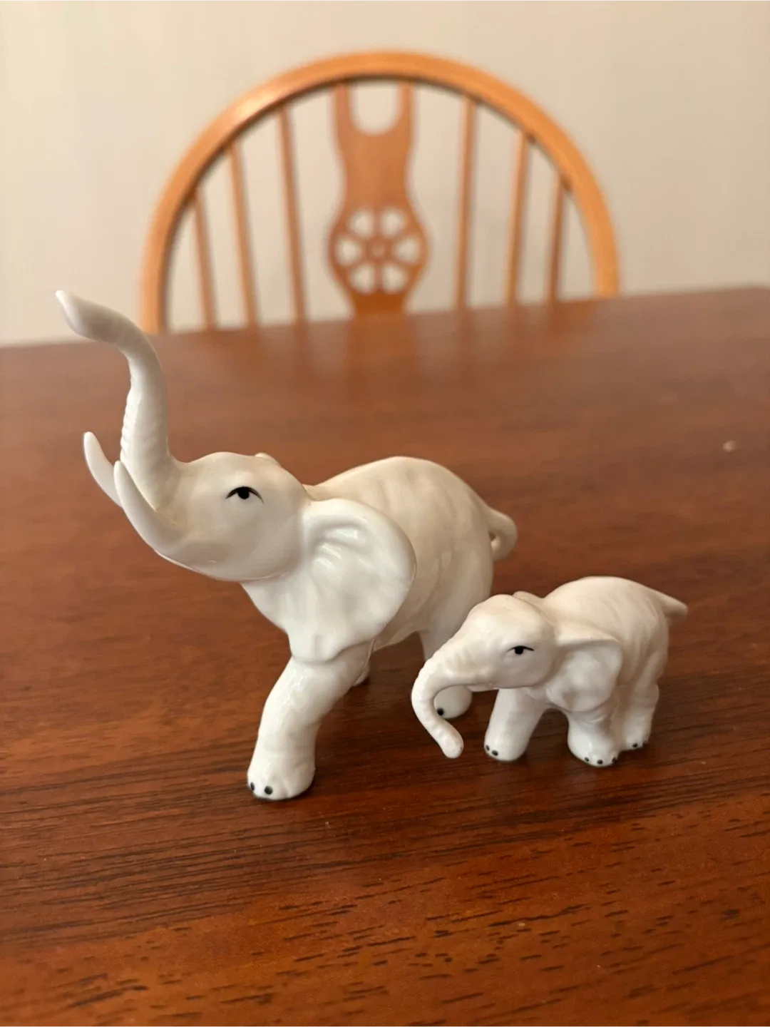 Ceramic Elephant Figurines - Set of 2