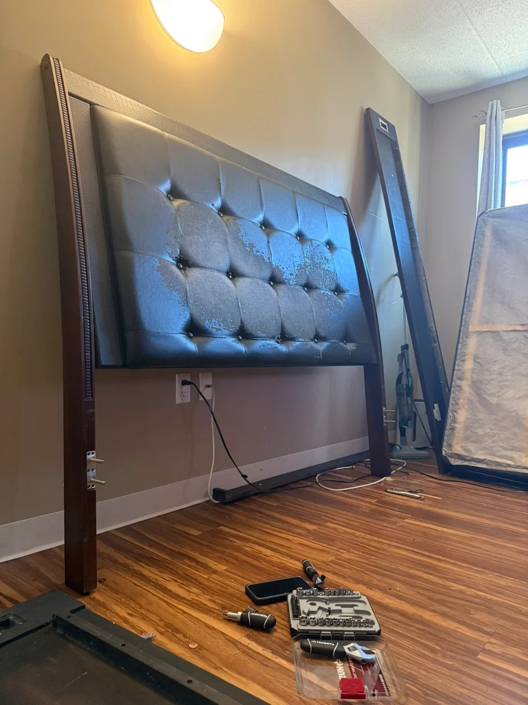 Leather Headboard & Footboard - AS IS image indicator(3)