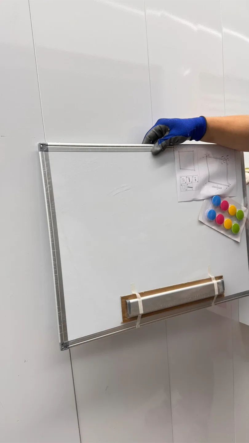 New Whiteboard with Markers and Magnets