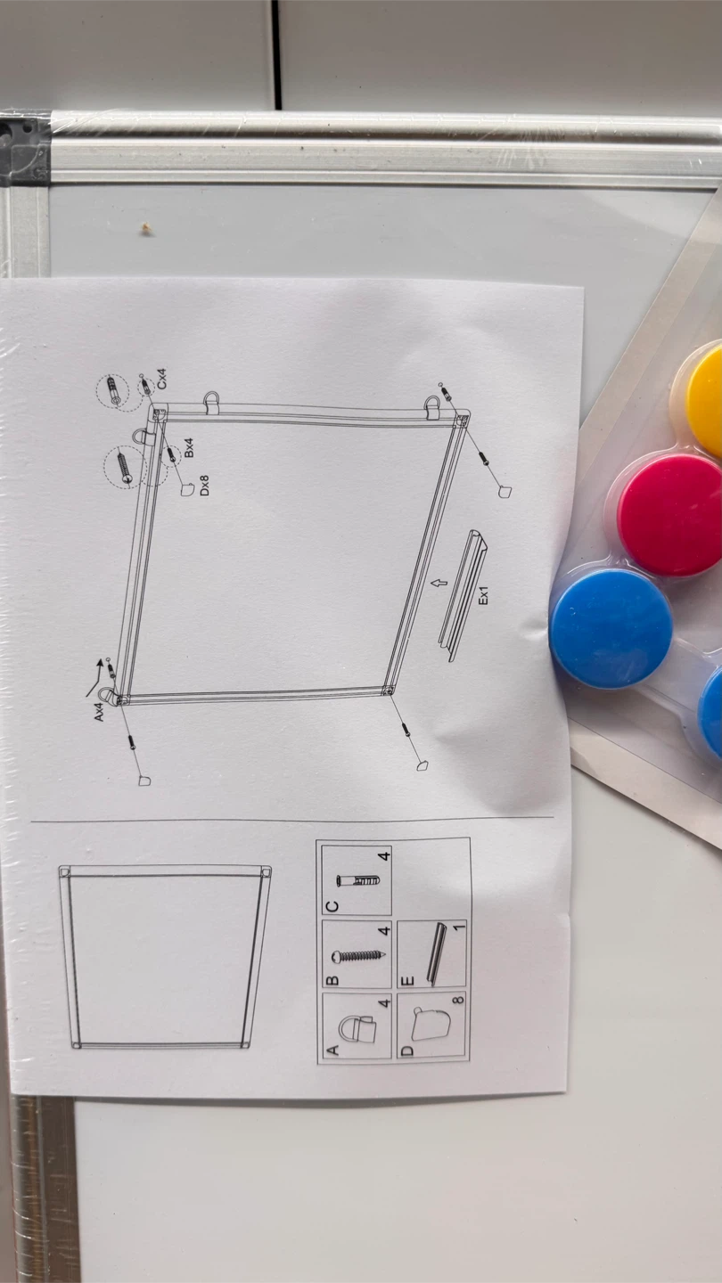 New Whiteboard with Markers and Magnets - photo 2