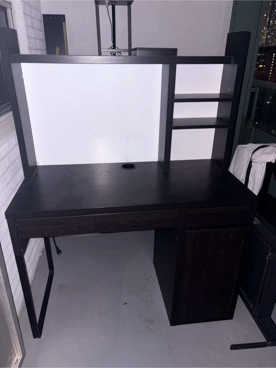 IKEA Desk with Hutch - Dark Brown
