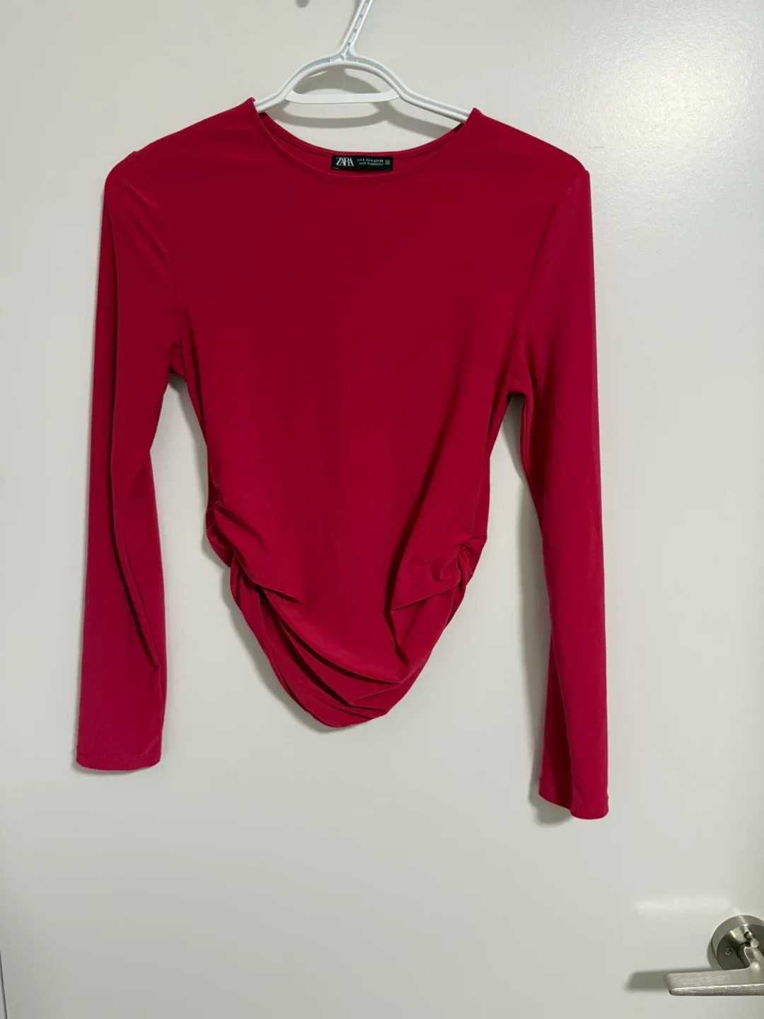 Zara Fuchsia Pink Long Sleeve Top - Size S