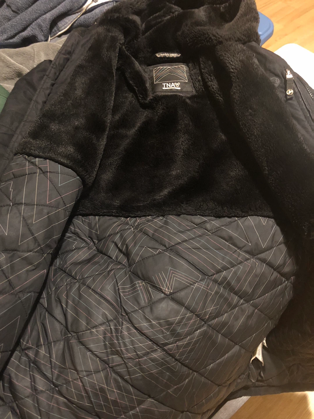 TNA Black Winter Coat - Size Medium - photo 2