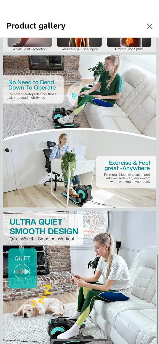 Asoni Under Desk Elliptical Stepper - Portable & Quiet image indicator(4)